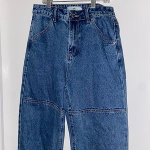 Brand new WITH TAGS, never worn medium/dark wash wide leg jeans from Adika